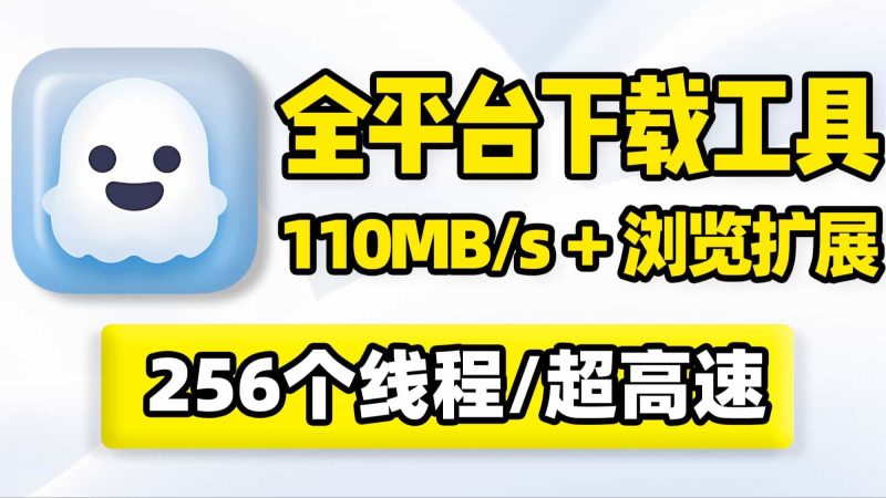 全平台高速下载工具，110MB/s速度！支持256个线程10个任务批量下载、可断点续传！扩展插件接替页面下载，PC电脑Windows、Mac、Linux多端可用-数字宝库