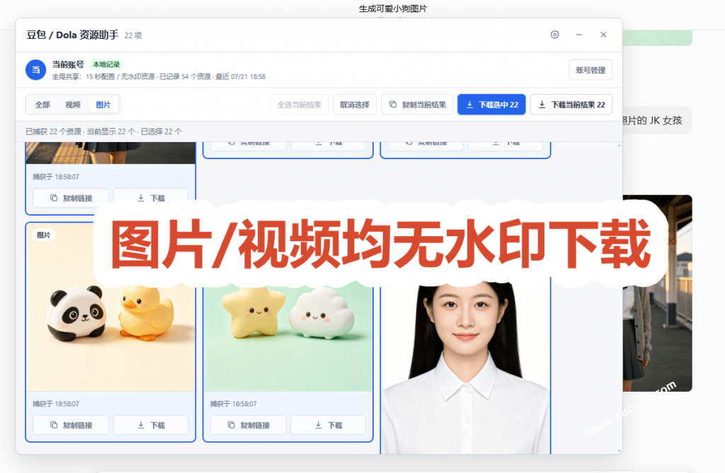 图片[4]-豆包无水印下载工具：图片/视频批量保存插件，支持本地账户管理-数字宝库